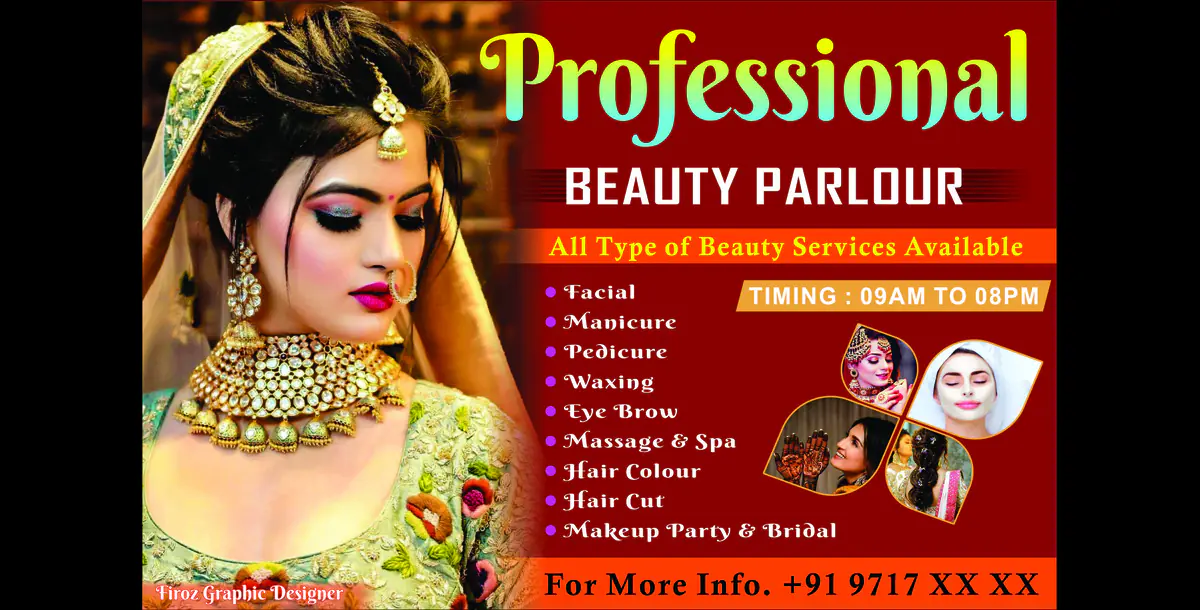 Beauty Parlour  Banner  Vector & Design